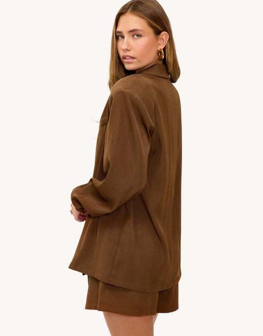 Loavies Retro flavour button blouse in brown, 2 of 4