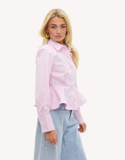 Loavies Rosé mornings fitted blouse in light pink, 2 of 4