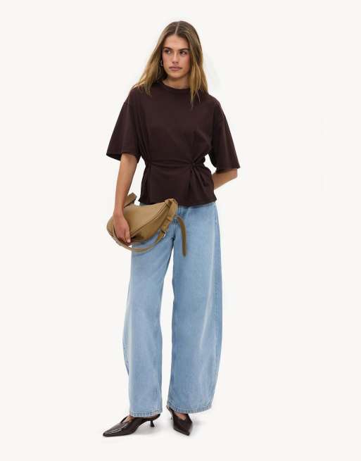 Loavies Spring serenade tailored shirt in dark brown, 3 of 4