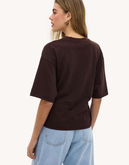 Loavies Spring serenade tailored shirt in dark brown, 4 of 4