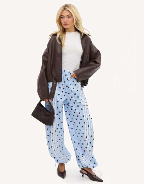 Loavies Sunshine in your pocket polka dot trousers in light blue - view 1