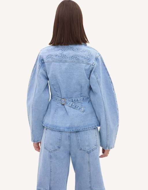 Loavies Swept up in you demin jacket in light blue, 2 of 4