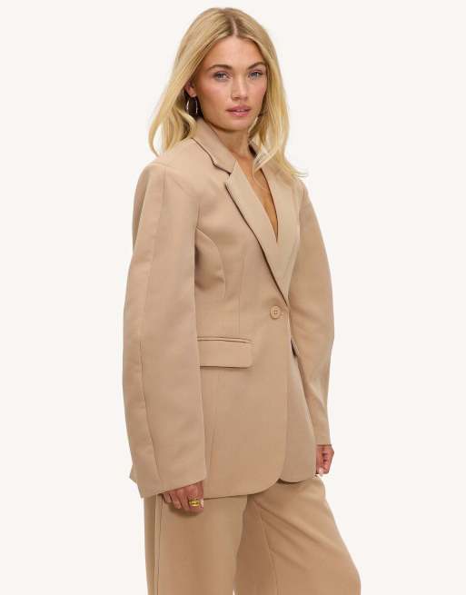 Loavies Talk to me blazers in brown, 3 of 4