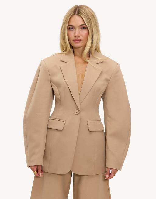Loavies Talk to me blazers in brown, 4 of 4