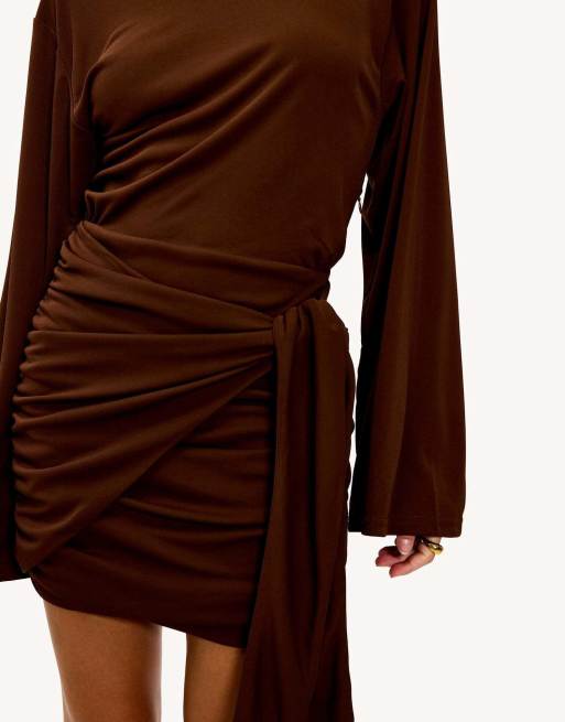 Loavies The air we breathe mini dress in brown, 3 of 4