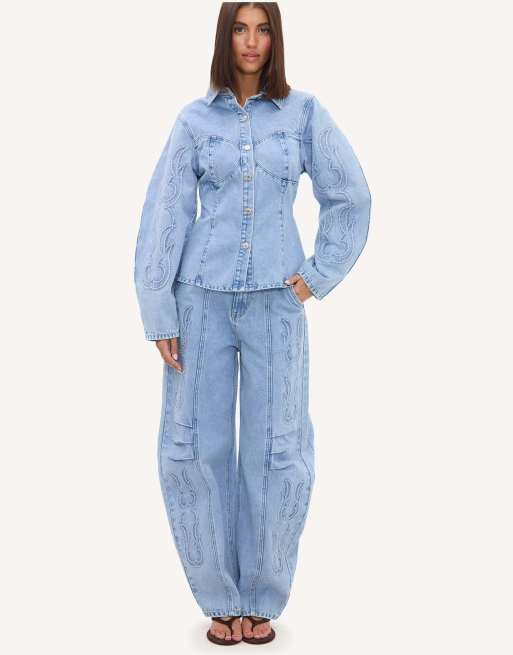Loavies The story of us balloon jeans in light blue, 4 of 4
