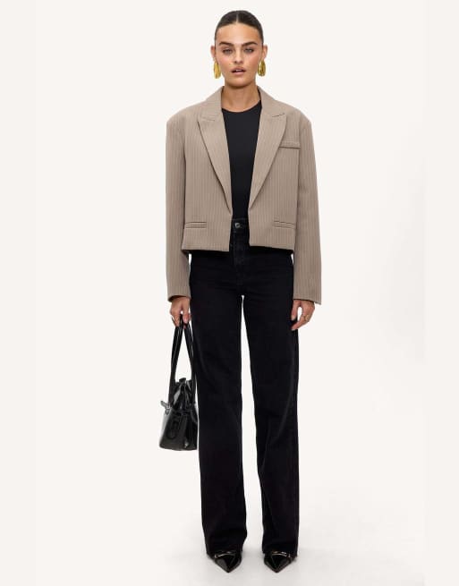 Loavies The straight fit ruffle straight jeans in black, 4 of 4