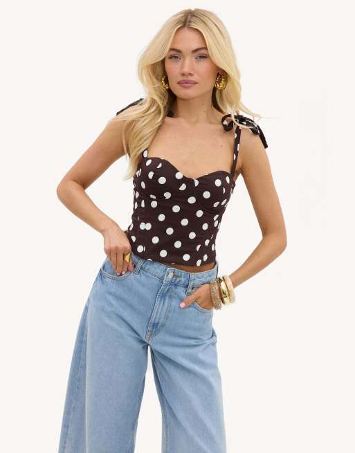 Loavies Timeless moments polka dot top in black, 3 of 4