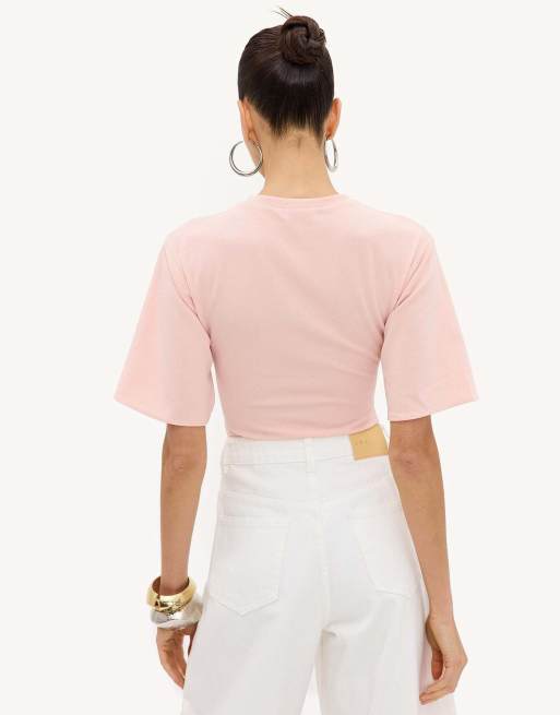 Loavies Tranquil hearts light pink bodysuit in light pink, 4 of 4