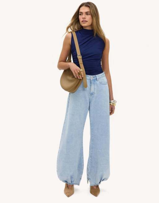 Loavies velvet embrace turtleneck top in dark blue, 2 of 3