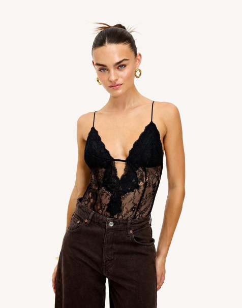 Loavies Victory in love lace bodysuit in black - view 1