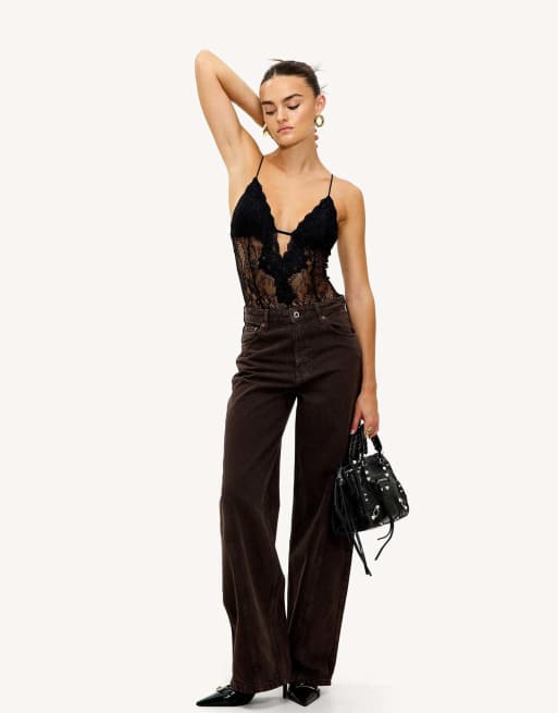Loavies Victory in love lace bodysuit in black, 2 of 3