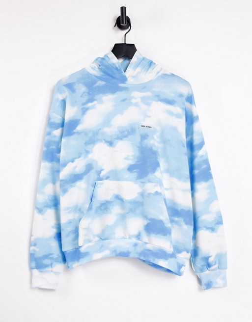 Local Heroes co-ord oversized hoodie in blue cloud print