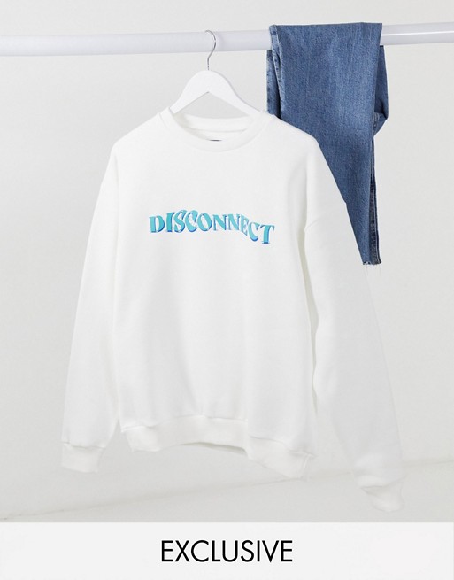 Local Heroes oversized sweatshirt with disconnect logo co-ord