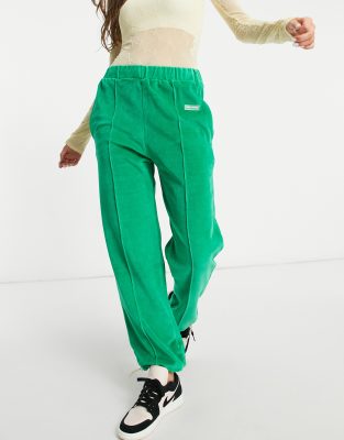 velour straight leg joggers