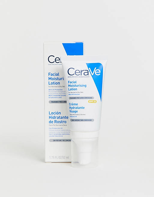 Loción hidratante facial ligera para pieles normales-secas con FPS 25 de 52 ml AM de CeraVe