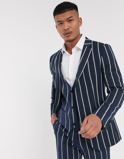 Striped shop suit jacket