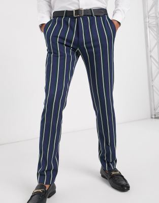 stripe suit trousers