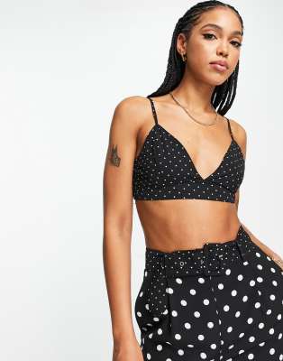 Lola May bralette co-ord in polka dot - ASOS Price Checker