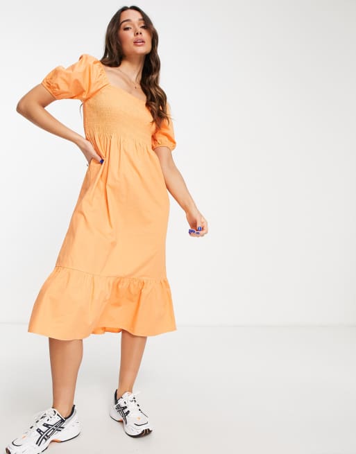 Lola May – Hängerkleid aus Baumwoll-Popeline in Orange