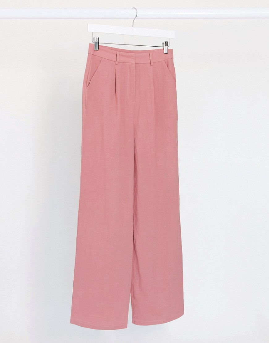 Lola May high waisted trousers set-Pink
