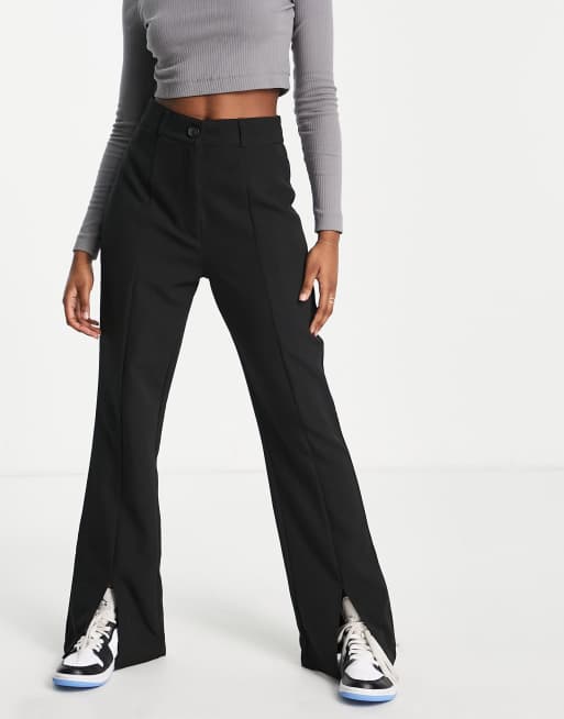 Lola May highwaisted split front flare trousers