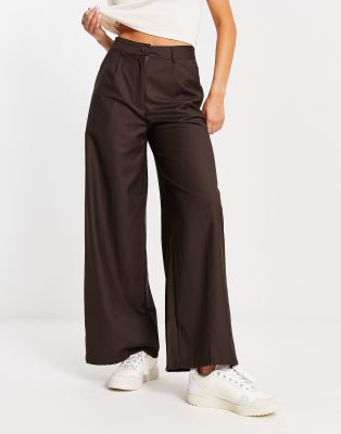Lola May highwaisted wideleg flare trousers - ASOS Price Checker