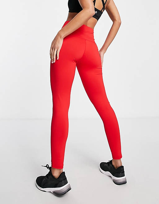 Produktivitet sommer tavle Lola May - Højtaljede røde leggings | ASOS