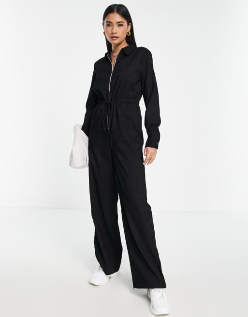 Lola May Jumpsuit aus Cord in Schwarz ASOS