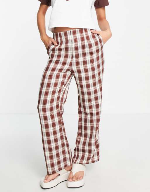 Lola May – Karierte Hose mit weitem Bein
