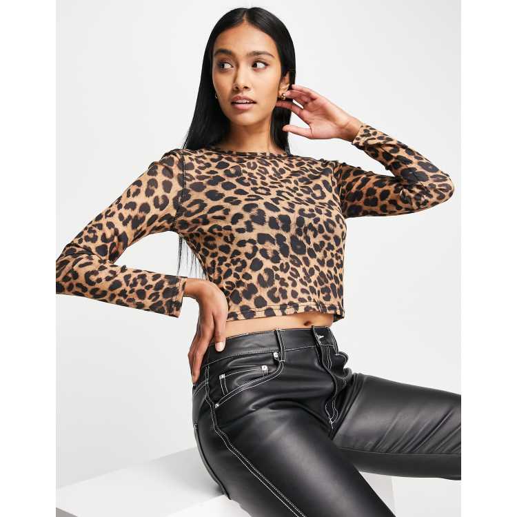 long sleeve animal print shirt