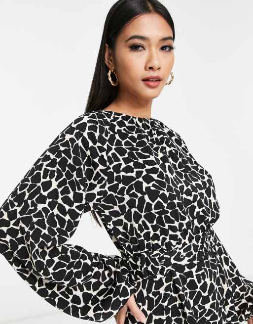 Lola May mini dress in abstract animal print, 3 of 4