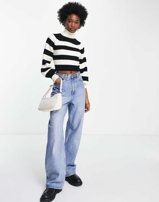 Lola May open tie back jumper in stripe, 3 of 4