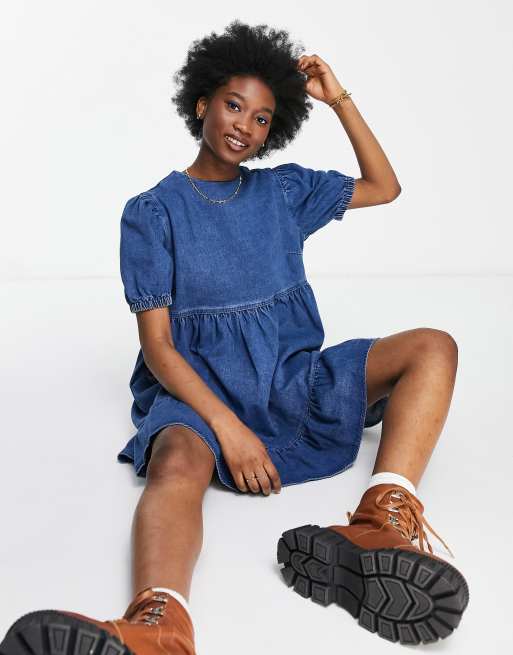 Asos denim hot sale smock dress