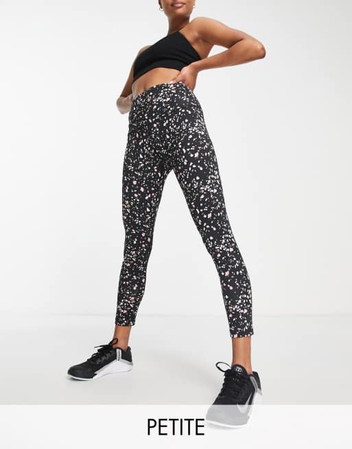 Lola May Petite – Gemusterte Sportleggings mit hohem Bund