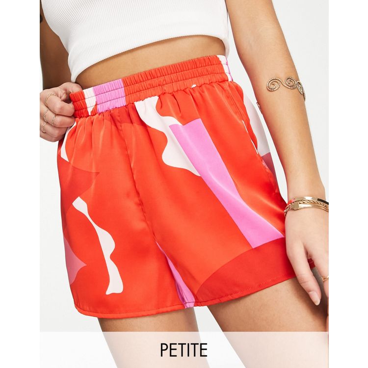 ASOS Weekend Collective legging shorts in flocked mesh graphic in
