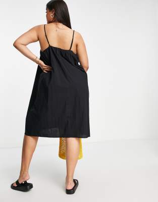 black cami swing dress