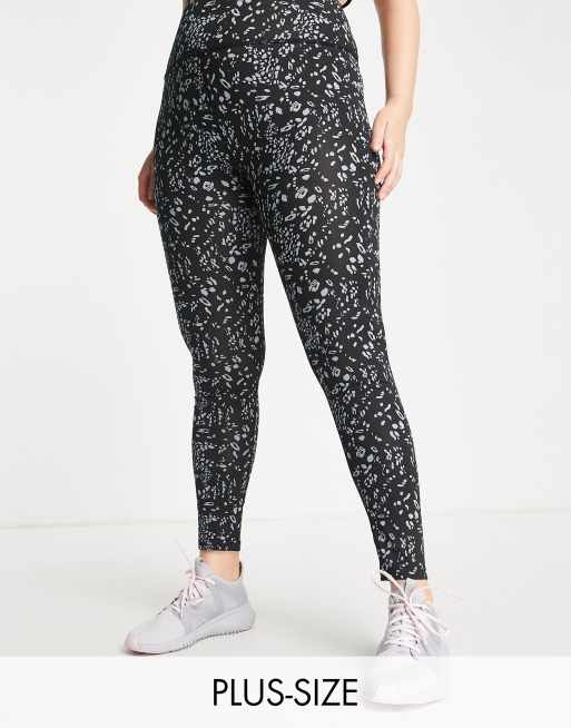 Lola May Plus high waisted leggings in terrazzo print