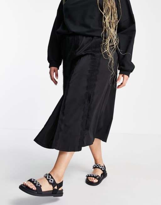 Lola May - Plus - Midi rok met split aan de voorkant, 2 van 4