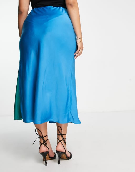 Asos midi hotsell blue skirt