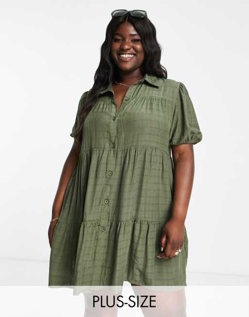 Plus size store khaki dress