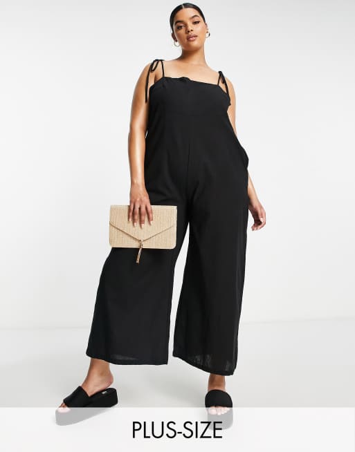 Lola May Plus - Sort cami-jumpsuit