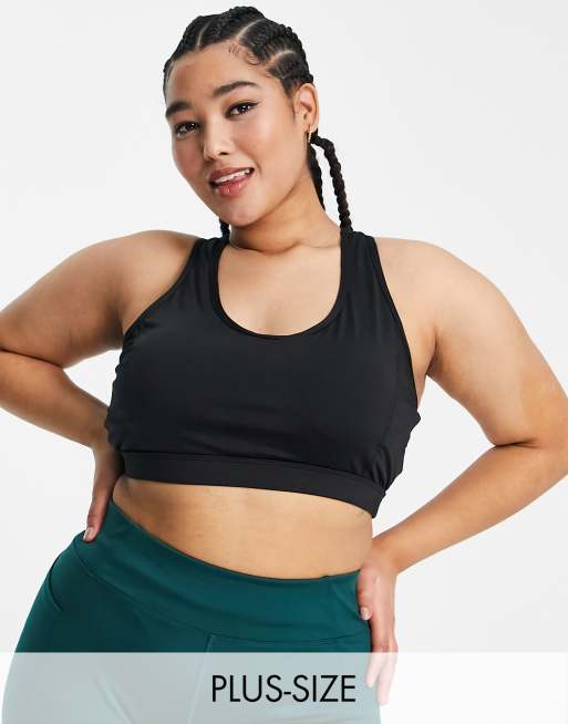 Lola May Plus support sports bra with mesh inserts ASOS