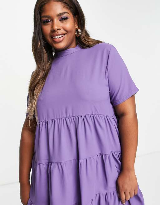 Purple sale smock dress