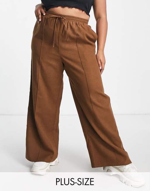 Drawstring plus size sales pants