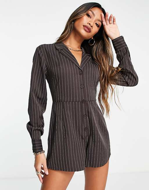 Open Back Slim Striped Jumpsuit Open Back Slim Striped Jumpsuit