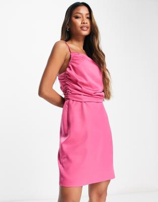 Lola May Lola May ruched bust cami mini dress in pink