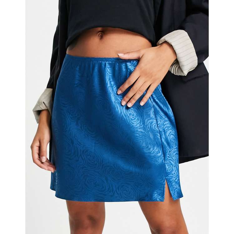 Monogram Tile Mini Skirt 1ABQD6, Blue, 36