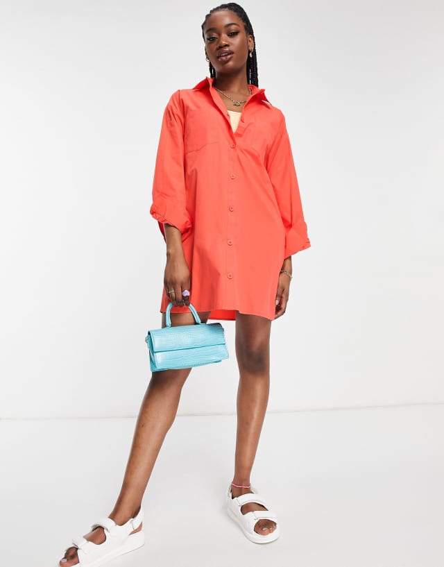 Lola May shirt dress in orange