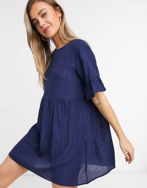 Navy blue outlet smock dress